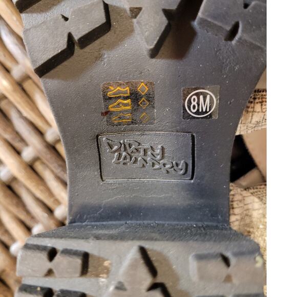 Dirty Laundry Fun Stuff Snakeskin Chunky Gladiator Sandals 8 Block Heel Gray - Picture 9 of 9